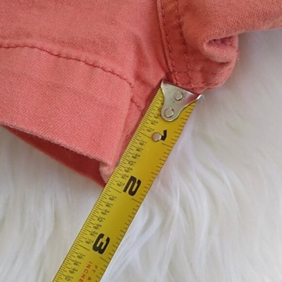 American Rag Distressed Burnt Orange Denim Shorts - Picture 12 of 13